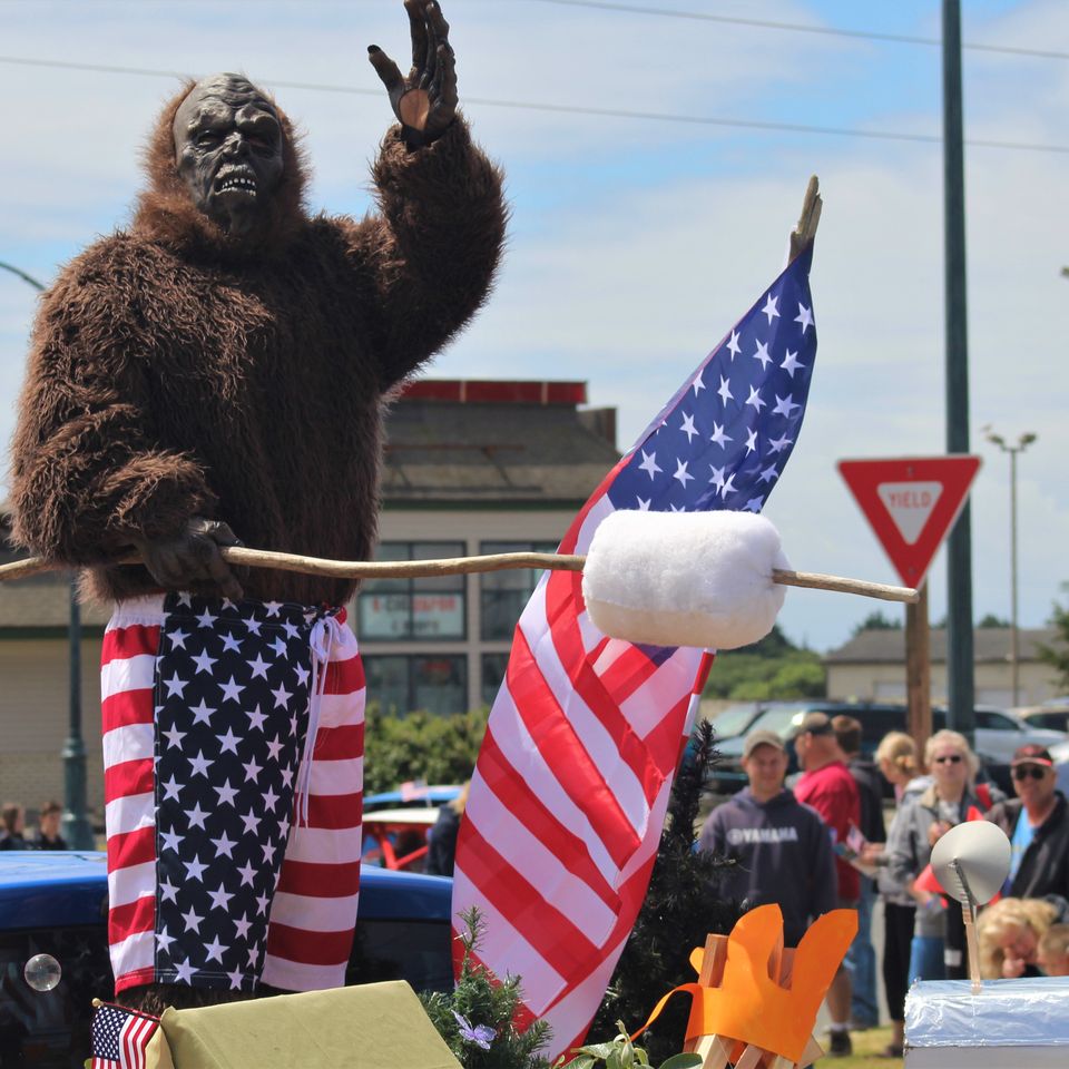 Flag day parade sasquatch