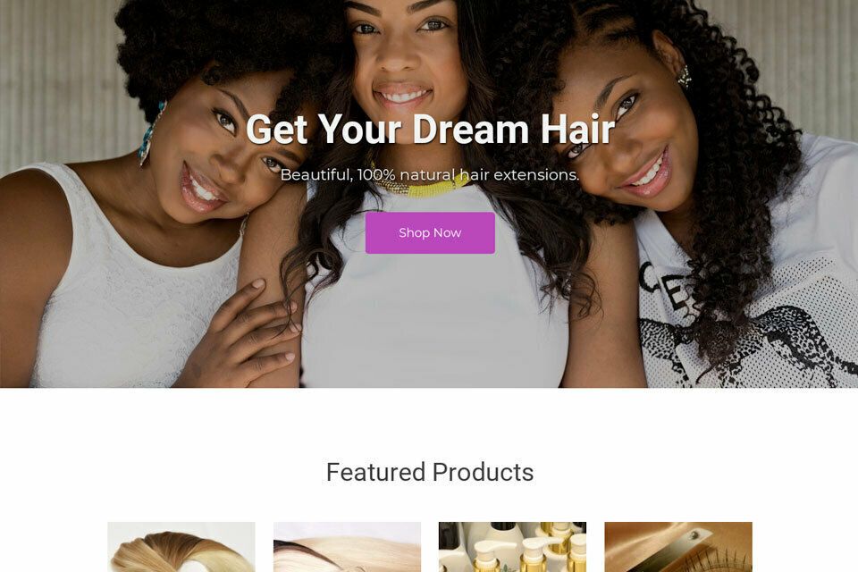 Hair extensions website template original