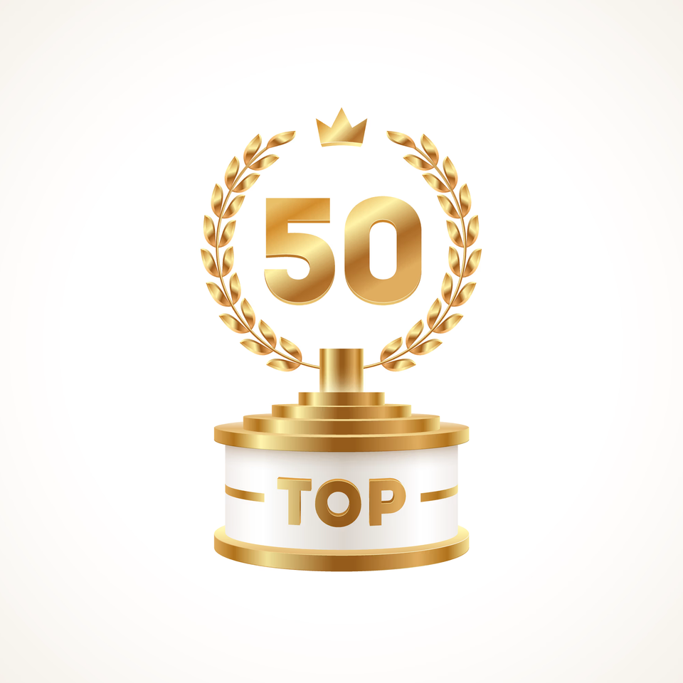 Top 50 award cup golden trophy vector 32088419