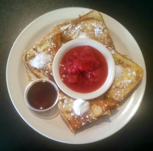 Stuffed french toast with strawberries