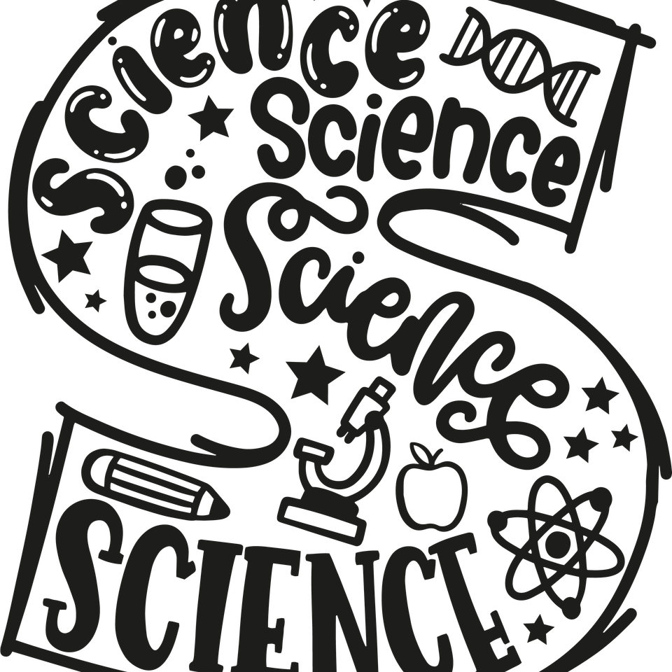 School   science letter s black