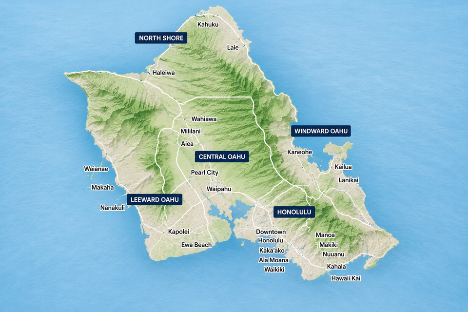 Oahu map
