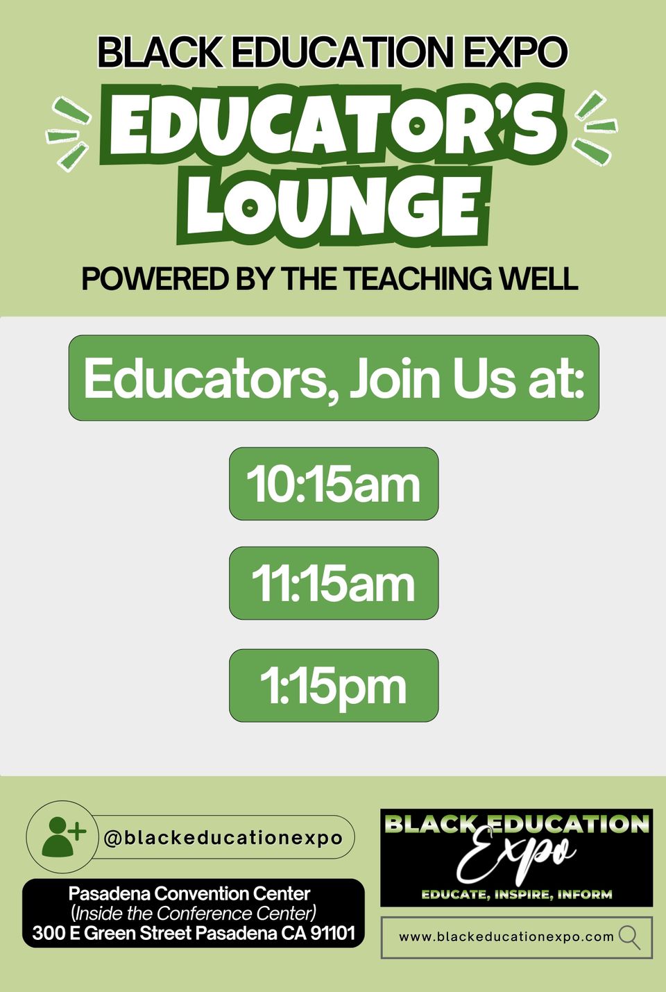 2025 bee educator's lounge 