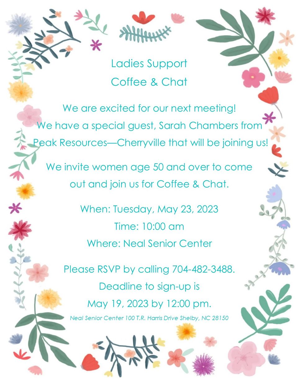 Ladies support coffee   chat may 23  2023