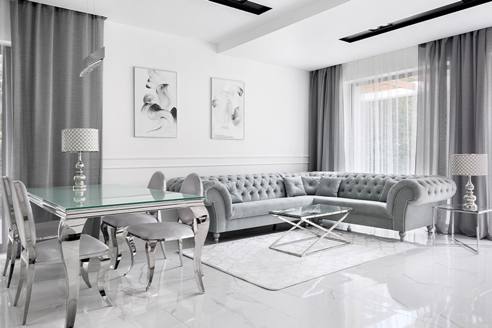 White marble flooring design ideas