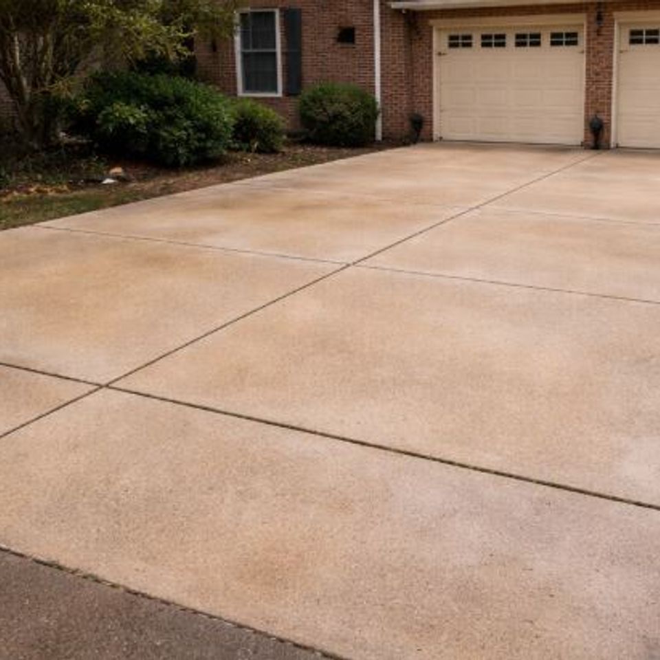 A nice clean driveway, done by Zavala Power Washing of Panama City Beach, FL