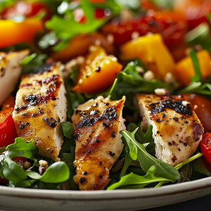 Spinach salad w chicken