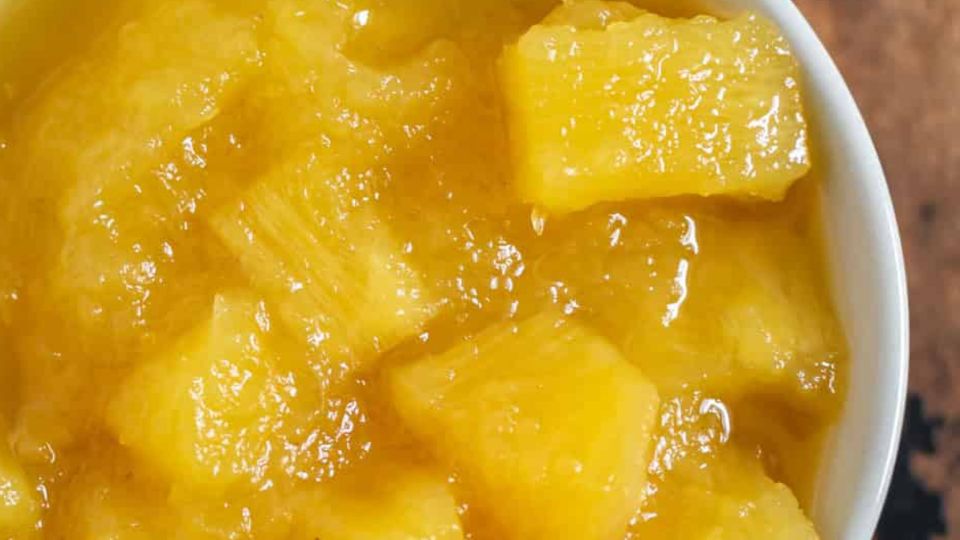 Making Pineapple Mojito Jam