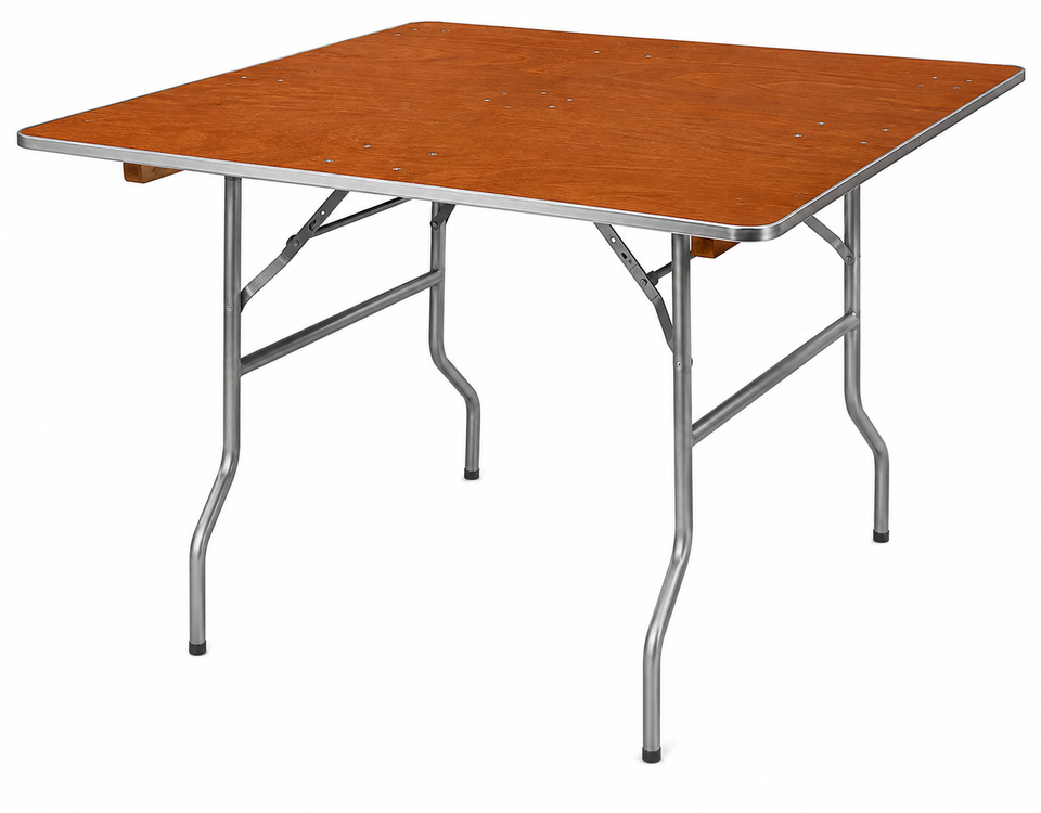 48x48 square wooden table