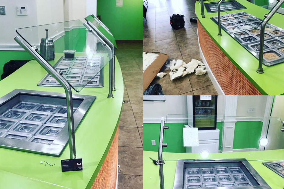 Commercial neeze guard install