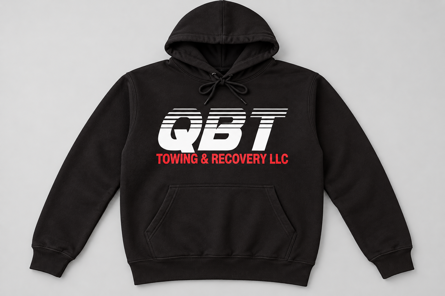 Black QBT Towing & Recovery hoodie