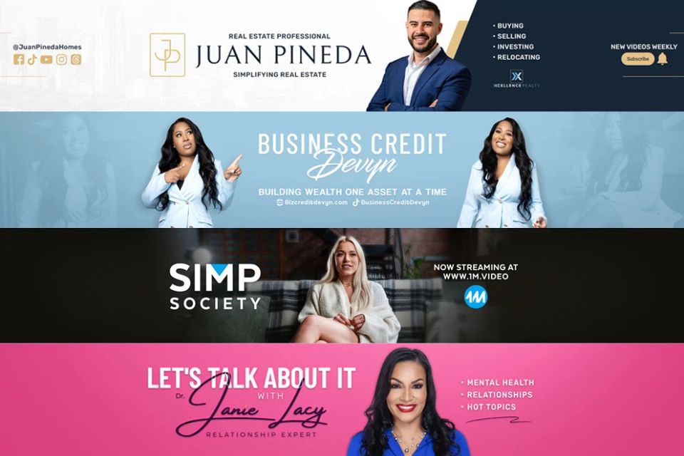 Design outstanding youtube channel banner