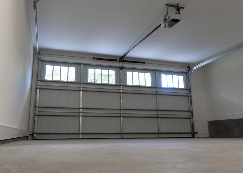 Residential house two car garage interior