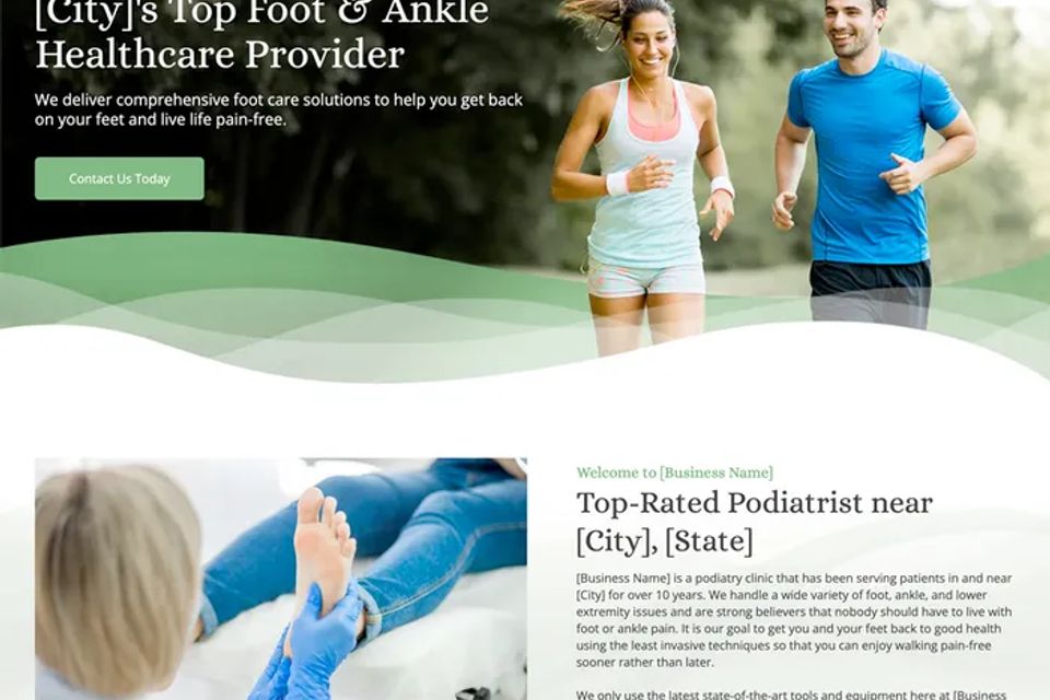 Podiatrist website design theme original