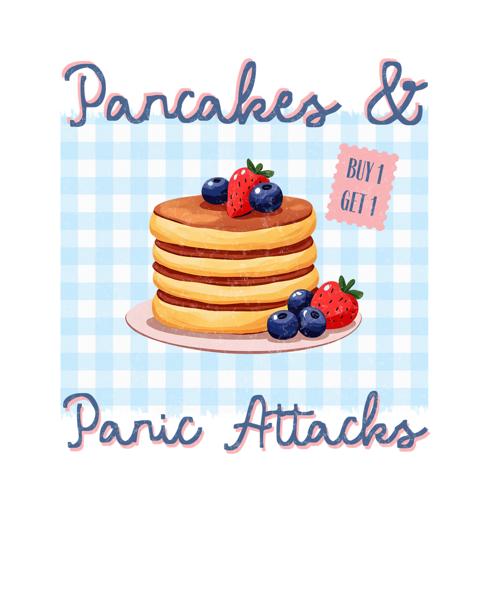 Cooking   pancakes panic attacks   blue distressed