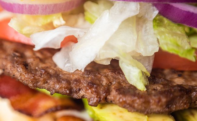 Burger ingredients closeup