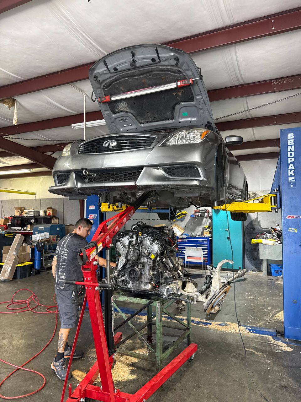 Infiniti g37 engine swap at elite tech auto repairs