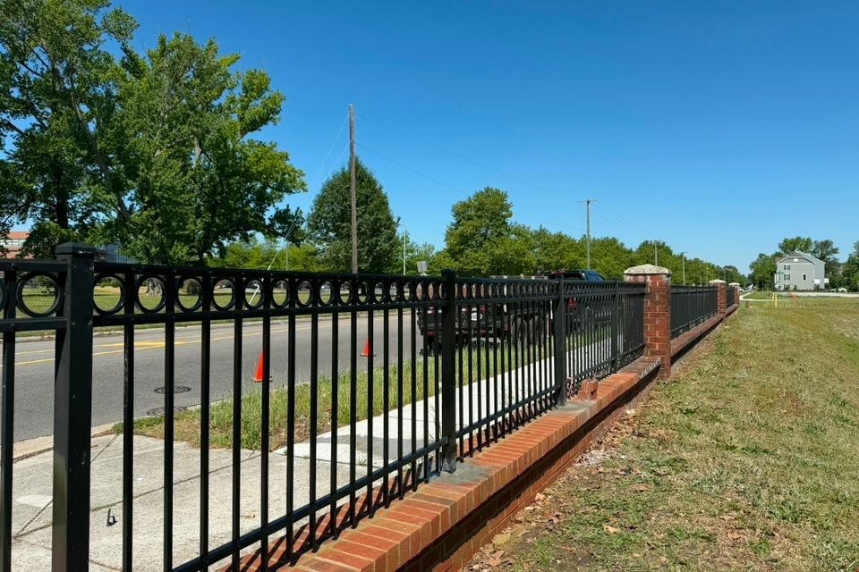 Finished aluminum fence in Virginia Beach, VA