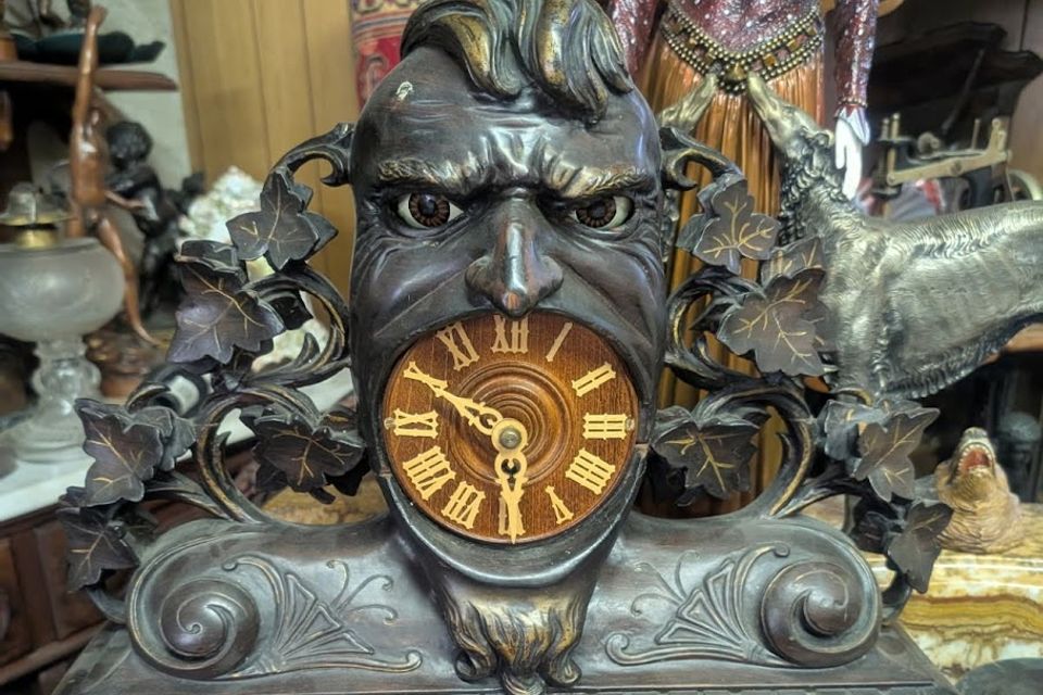 Angry man clock