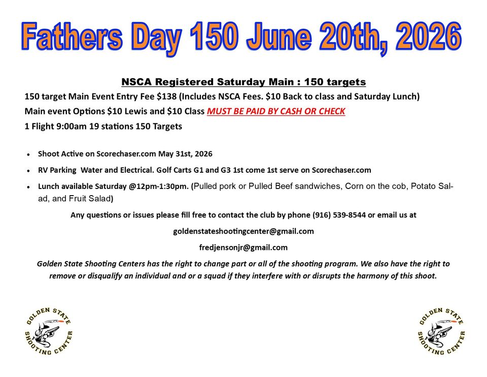NSCA registered fathers day clay target event