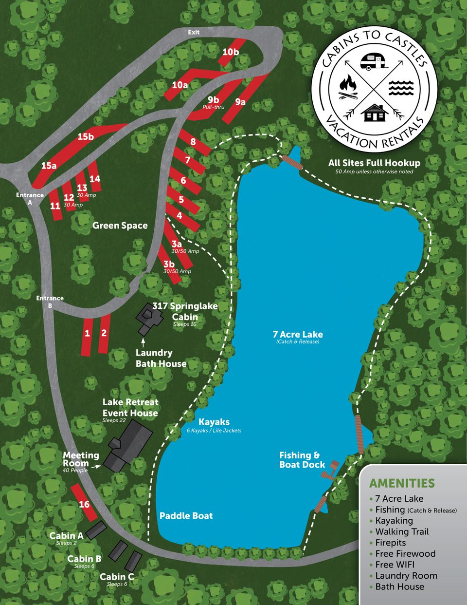 Cabins to castles site map update2