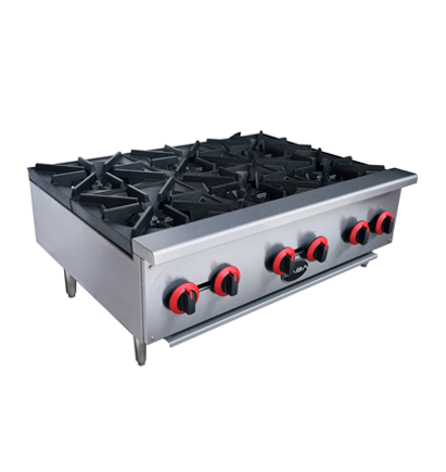 Commercial Restaurant Counter Top 6 Burner Hot Plate