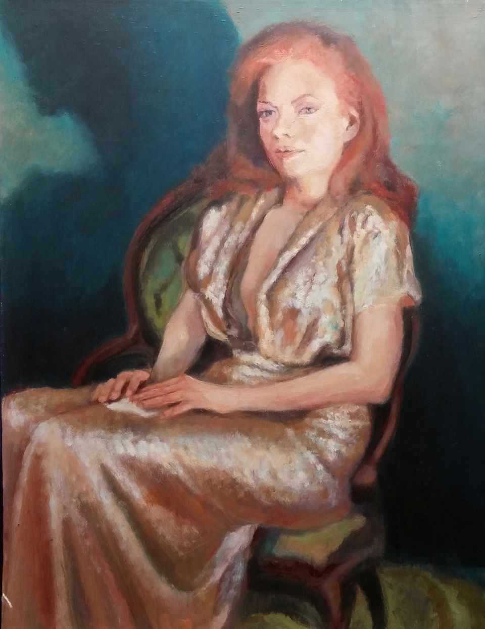 Moore  devi anne  waiting to dance  oil 16 x20