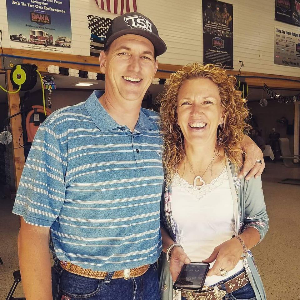 Charlton and wife