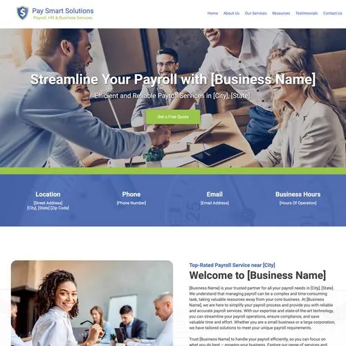 Payroll service website design theme original