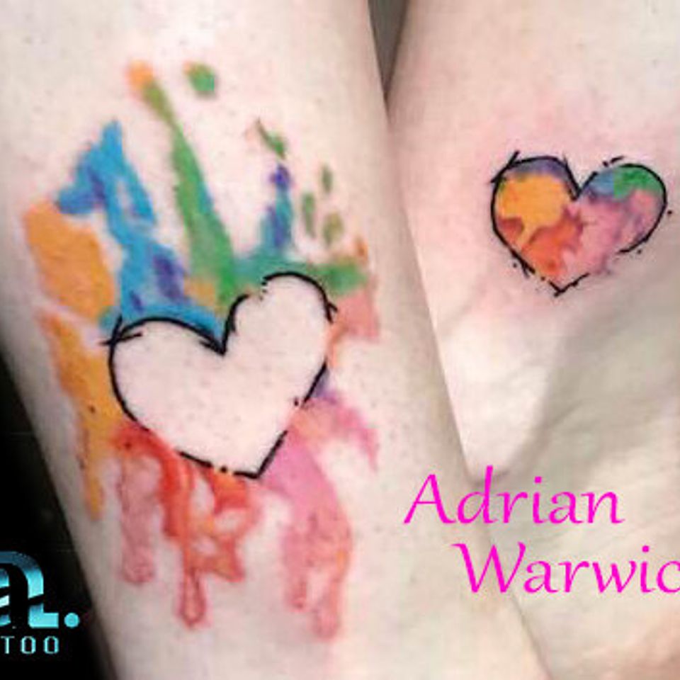 Adrian watercolor hearts