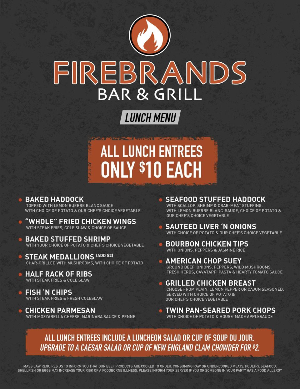 Lunch menu   8 19