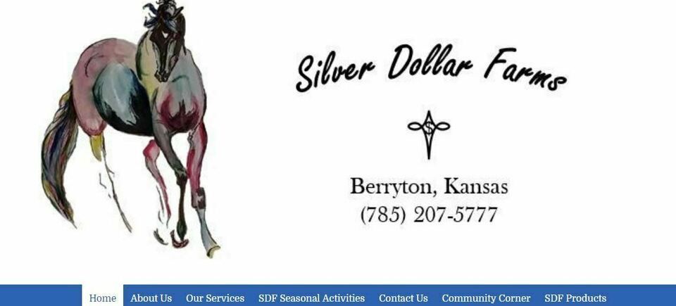 Silver dollar farms homepage screenshot