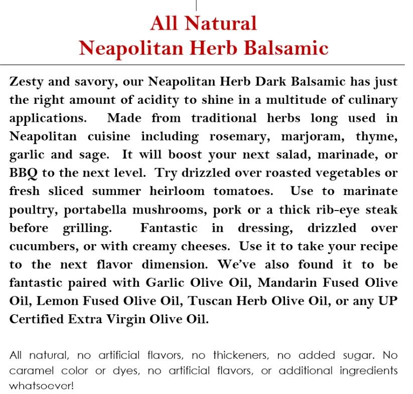 Neopolitan herb balsamic