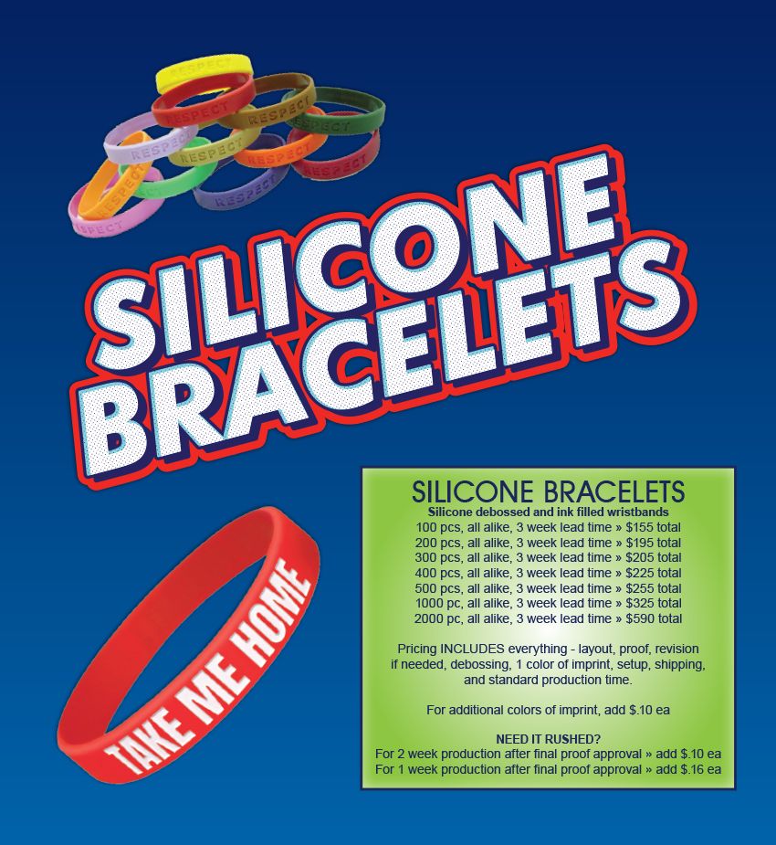 Silicone bracelets web ready