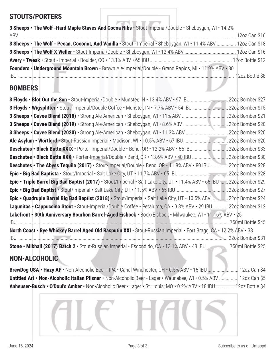 Beer menu 6 21 24 03