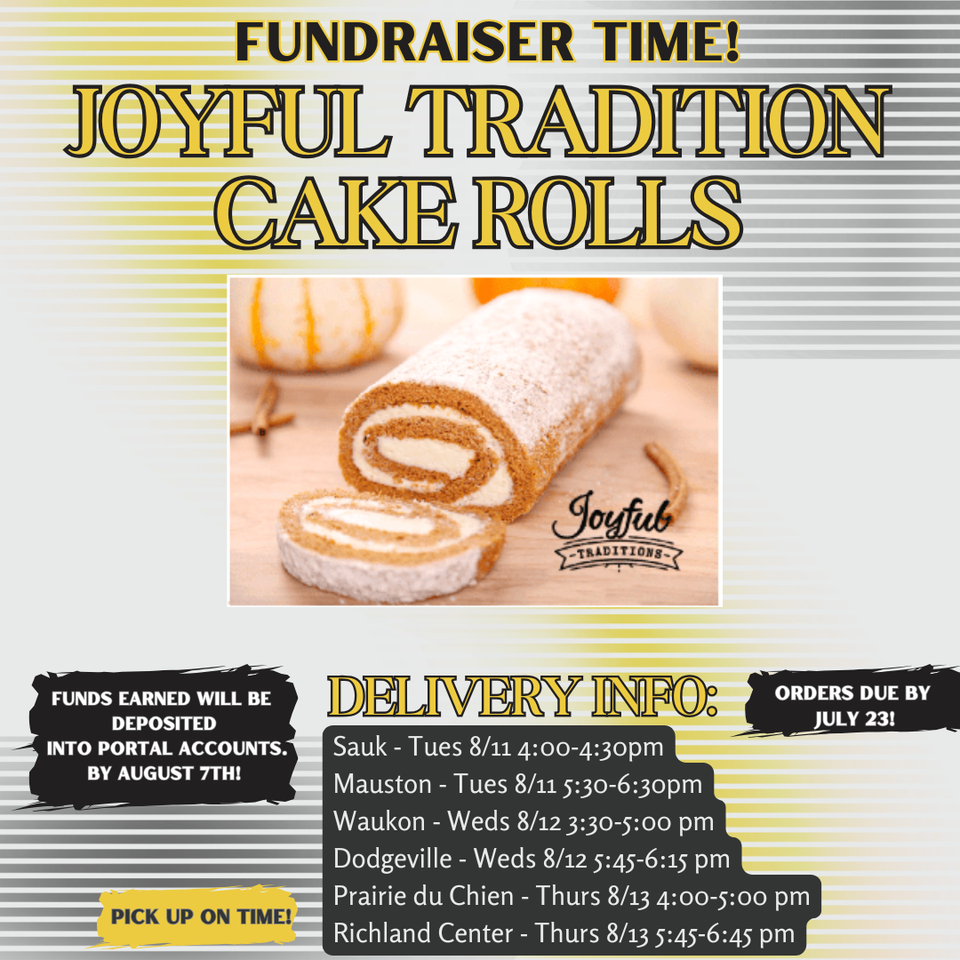 Cake roll fundraiser info 2026