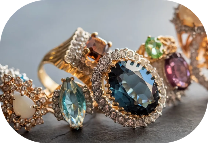Vintage gemstone rings