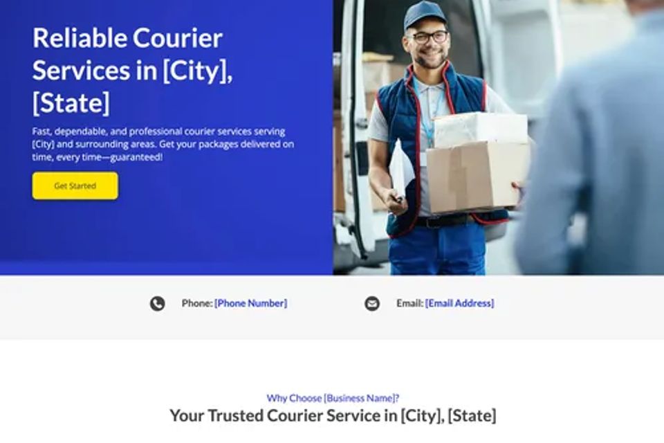 Courier service website design theme original