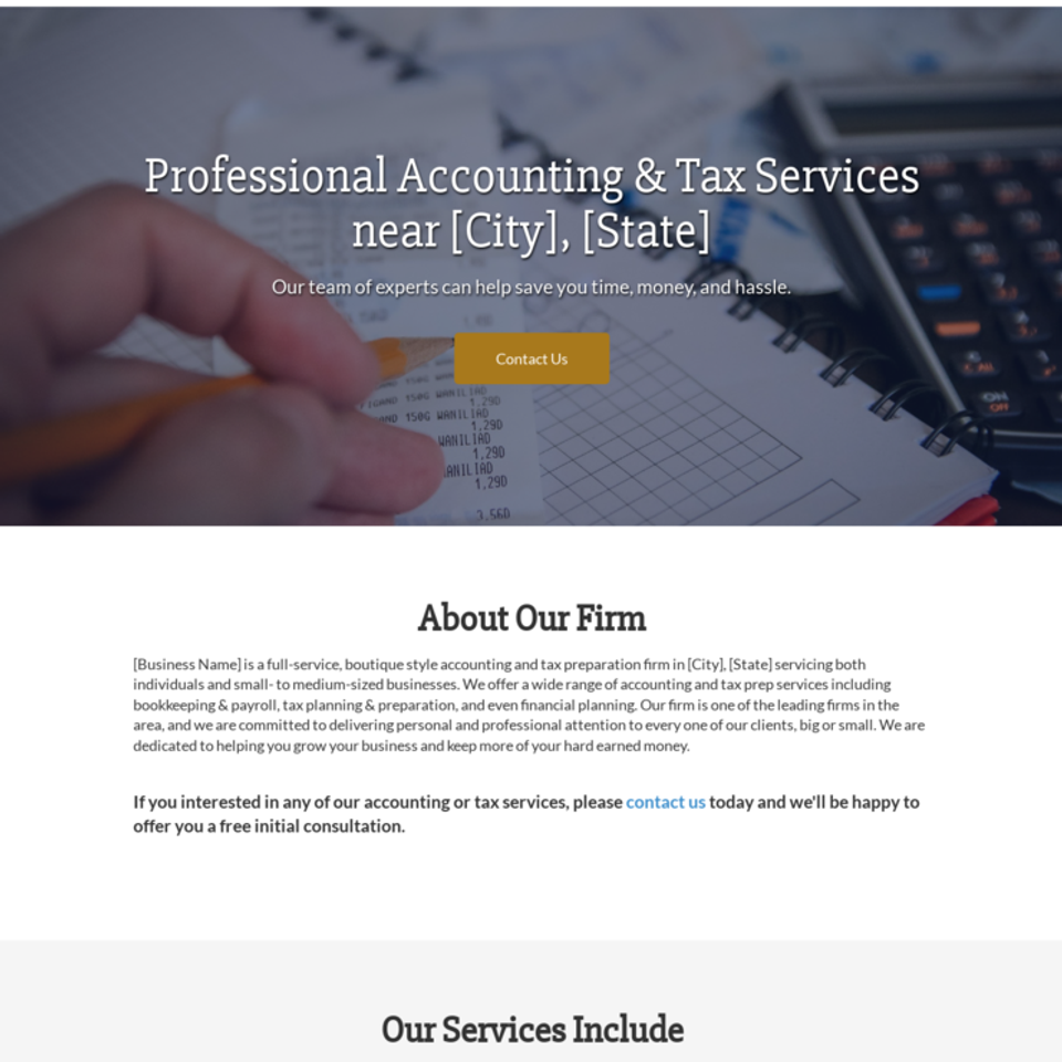 Accounting and tax services