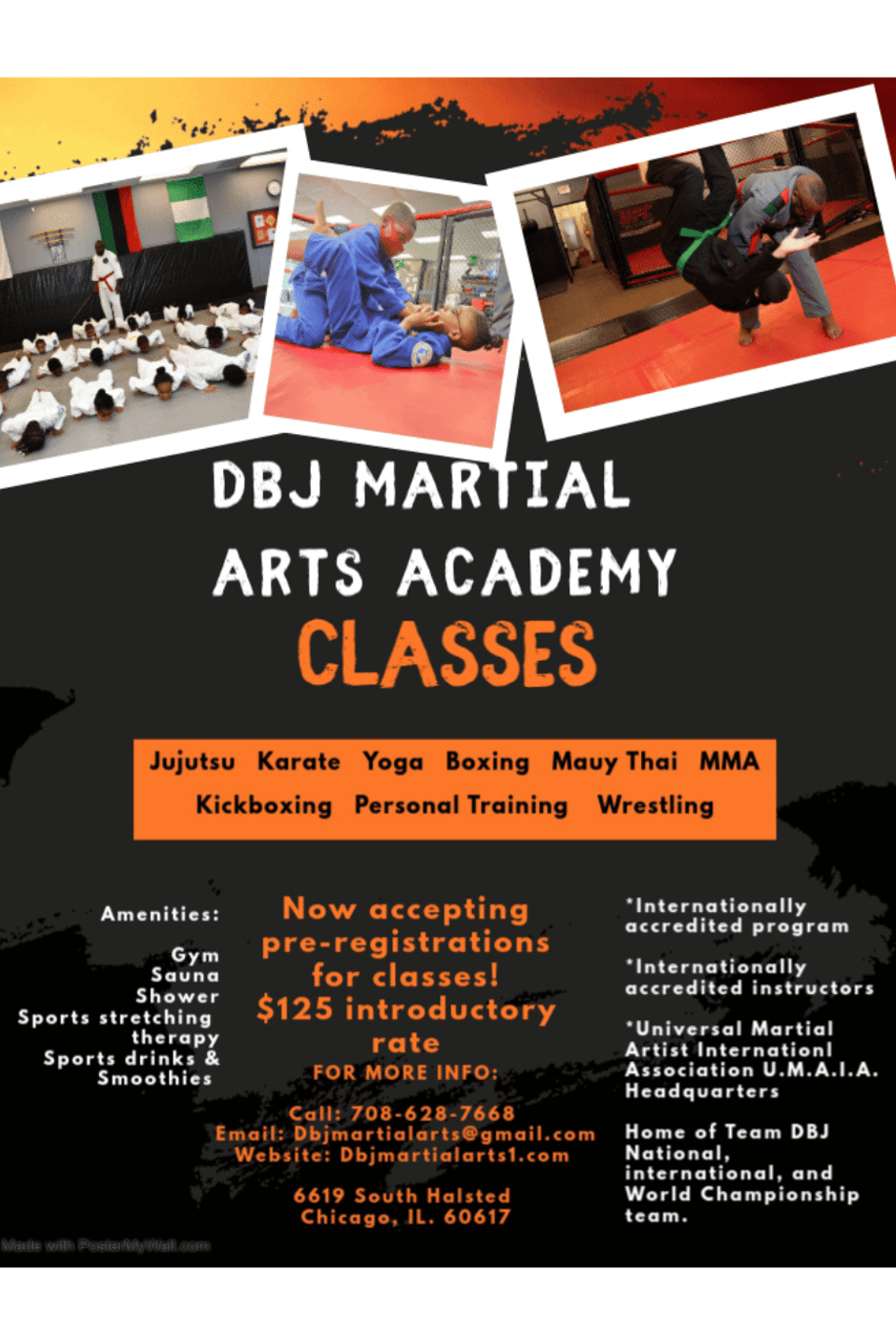 Dbj martial arts aca classes flyer 1.0