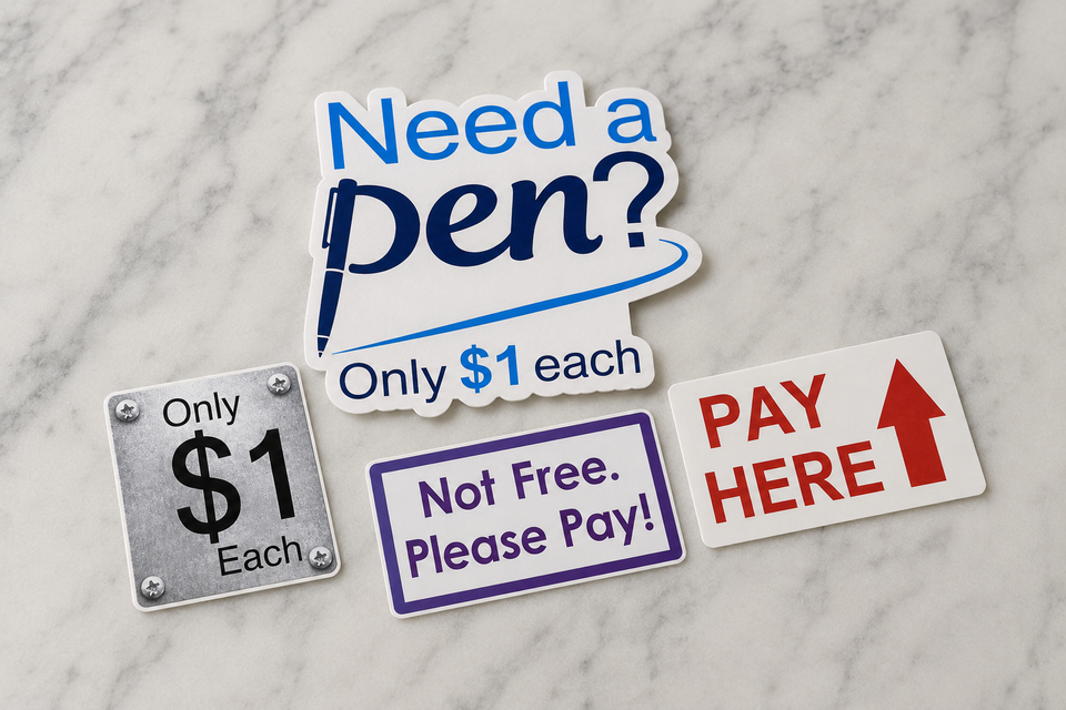 Pensstickers
