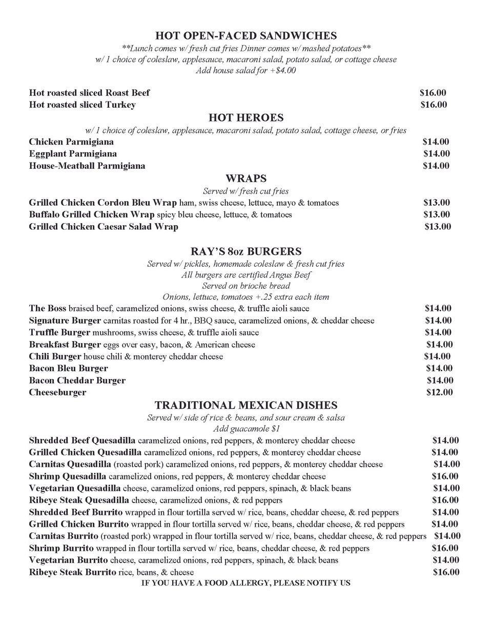 Lunch menu rays  page 3