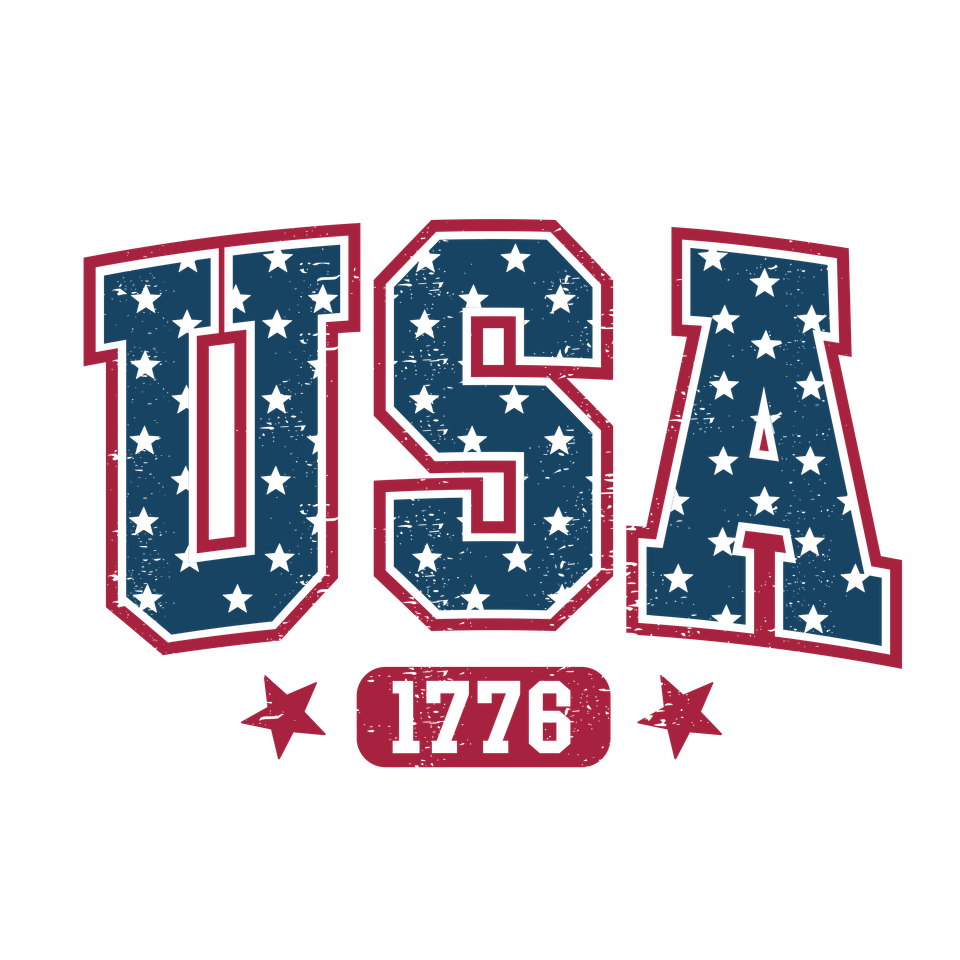 Patriotic   usa 1776 rwb