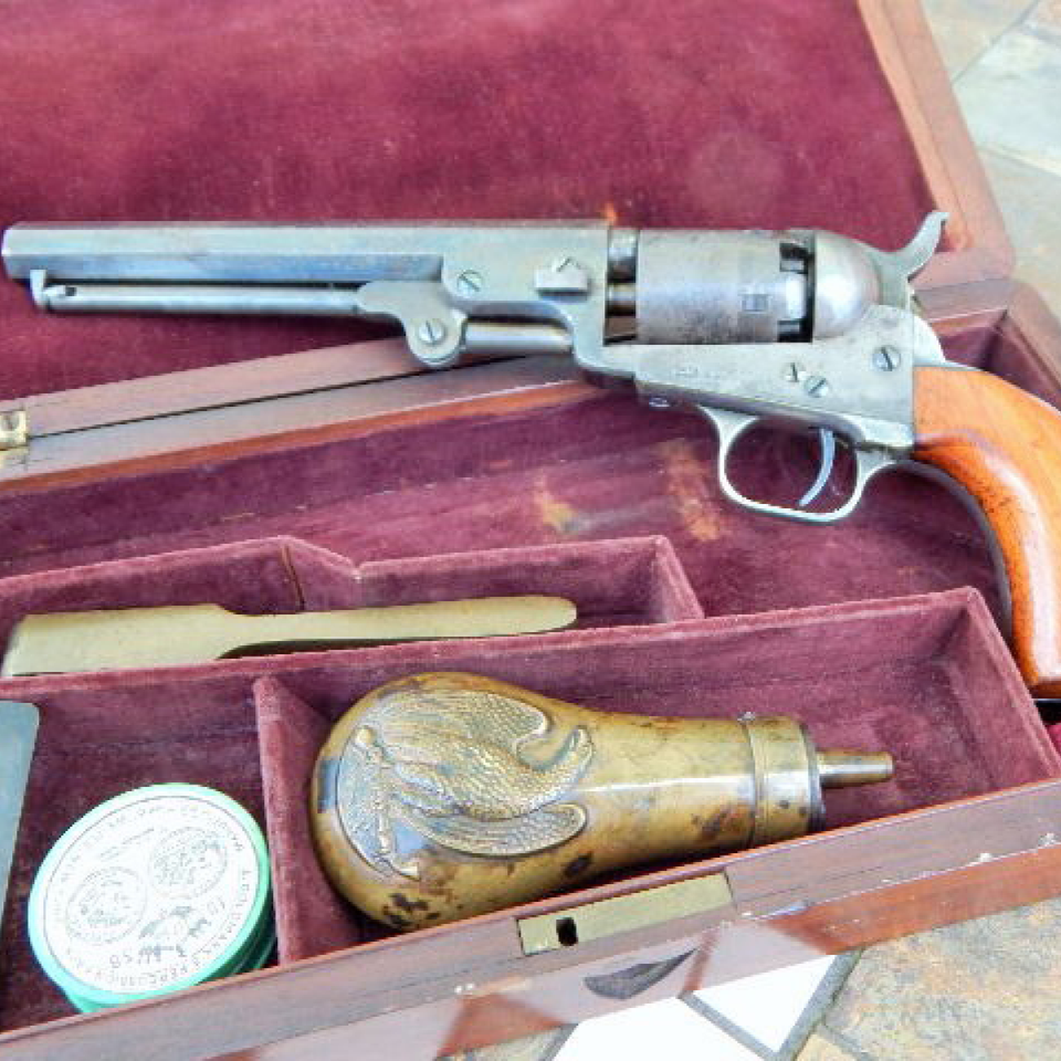 Cased  m1849 colt with implements  factory applewood grips files20170911 5759 1a52fcr