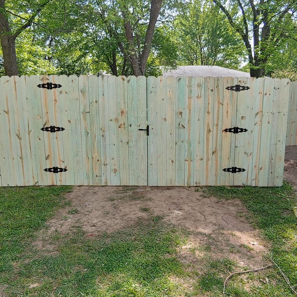 double privacy gate wooden