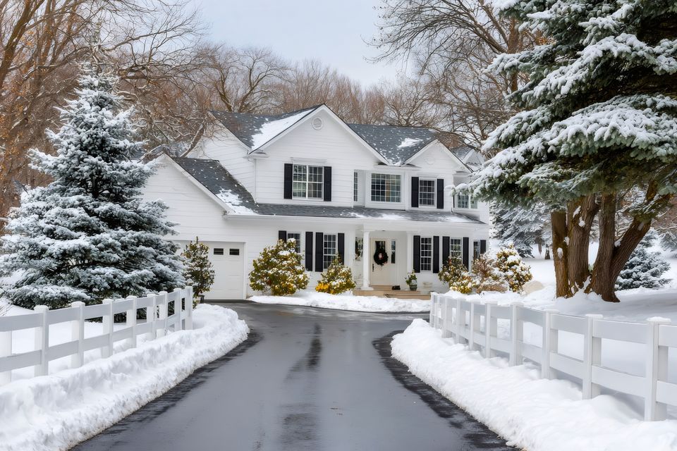 Medium vecteezy suburban house covered in snow during winter season 73286322 medium