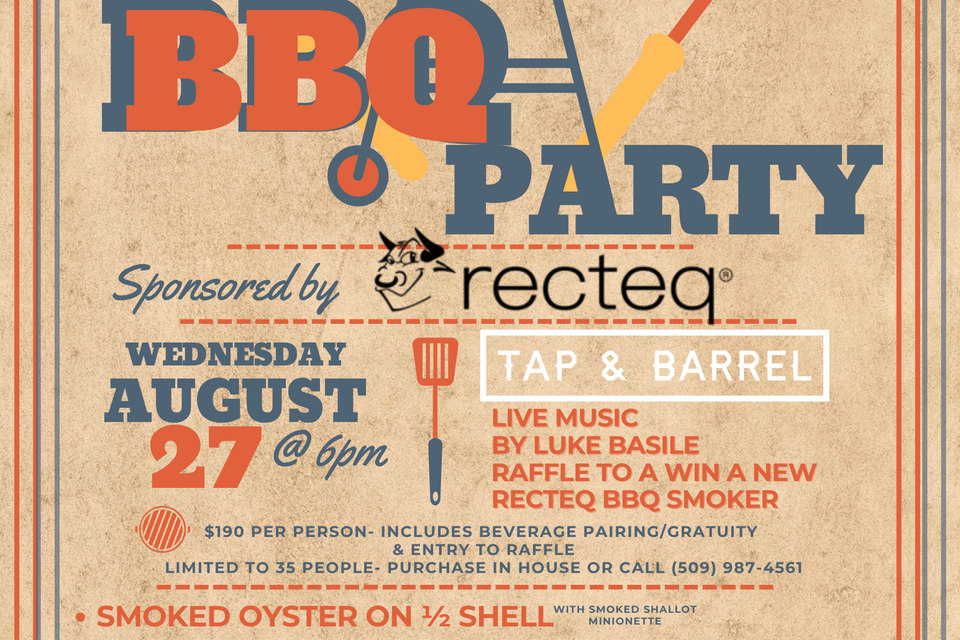 Cream   blue retro bbq party flyer (flyers) (1)
