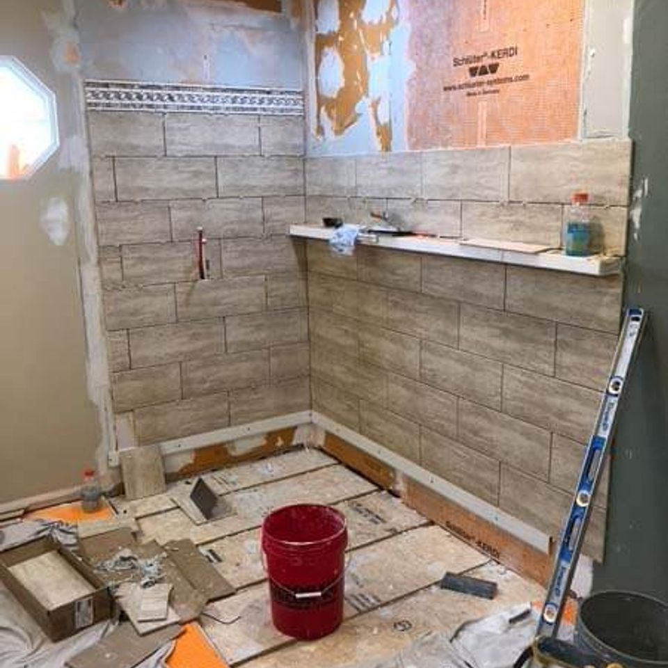 Tile wall knoxville remodel