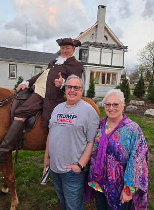 Ron and peggy caratelli and paul revere