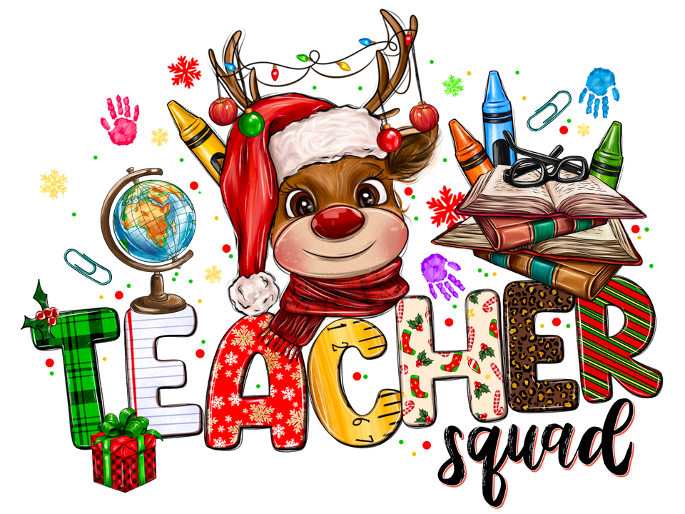 School   christmas teacher squad